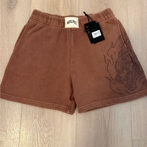 Darc Sport Brown Graphic Wolves Shorts